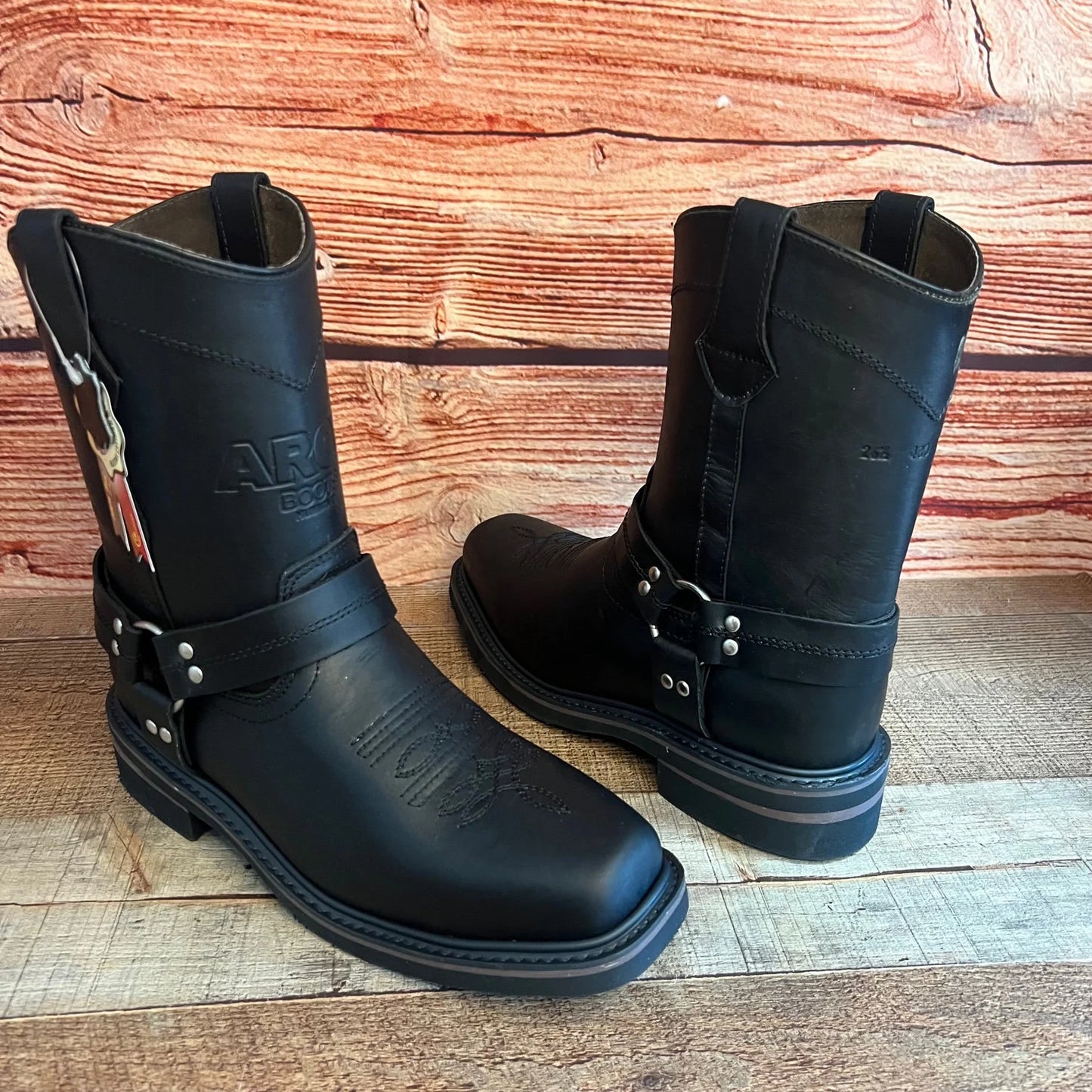 Men's Bikers Boots Genuine Leather  Black Est.807