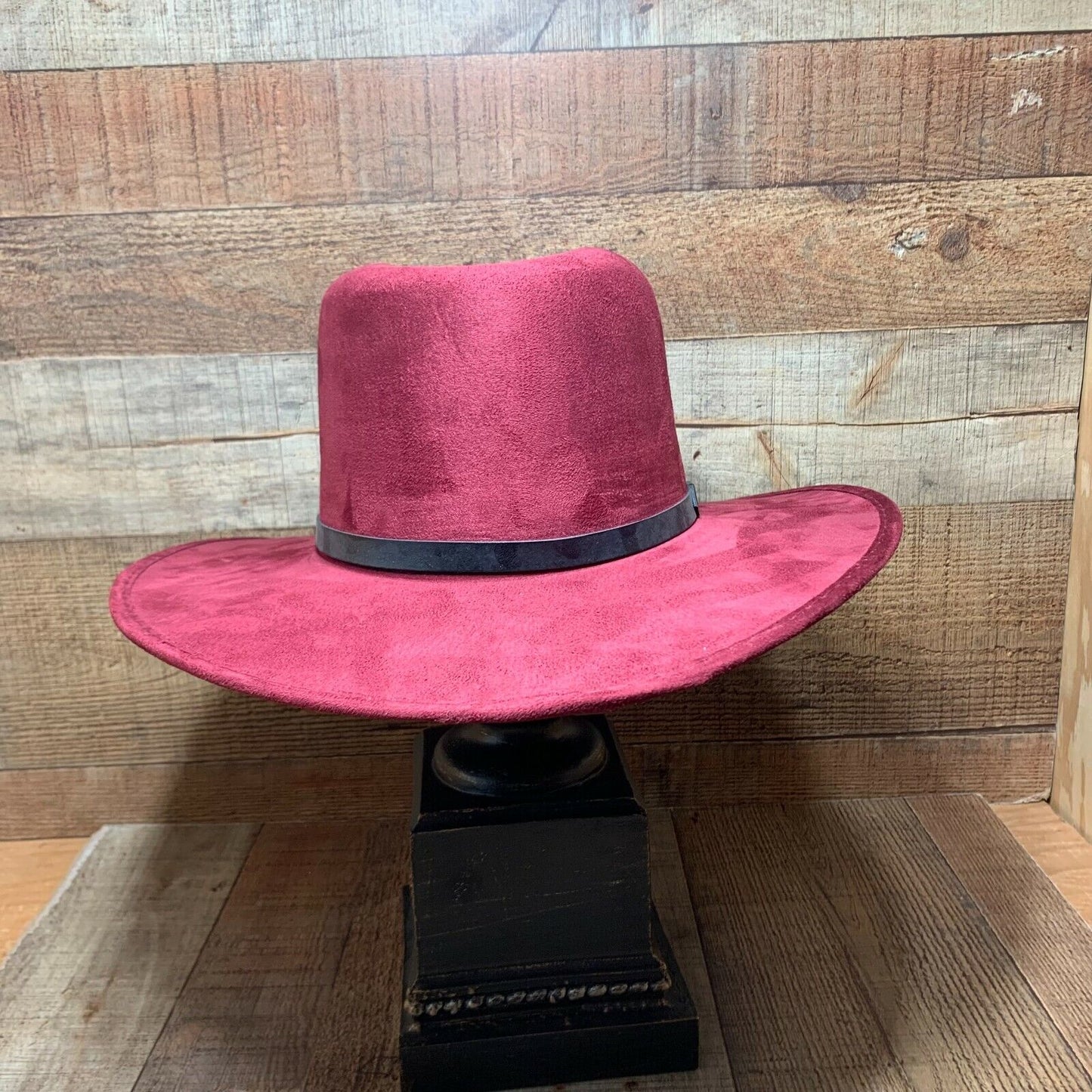 Faux Felt Western Cowboy Cowgirl Wide Indiana Hat Tall Crown Short Brim Hat Tejana Copa Alta Texana Horma Indiana