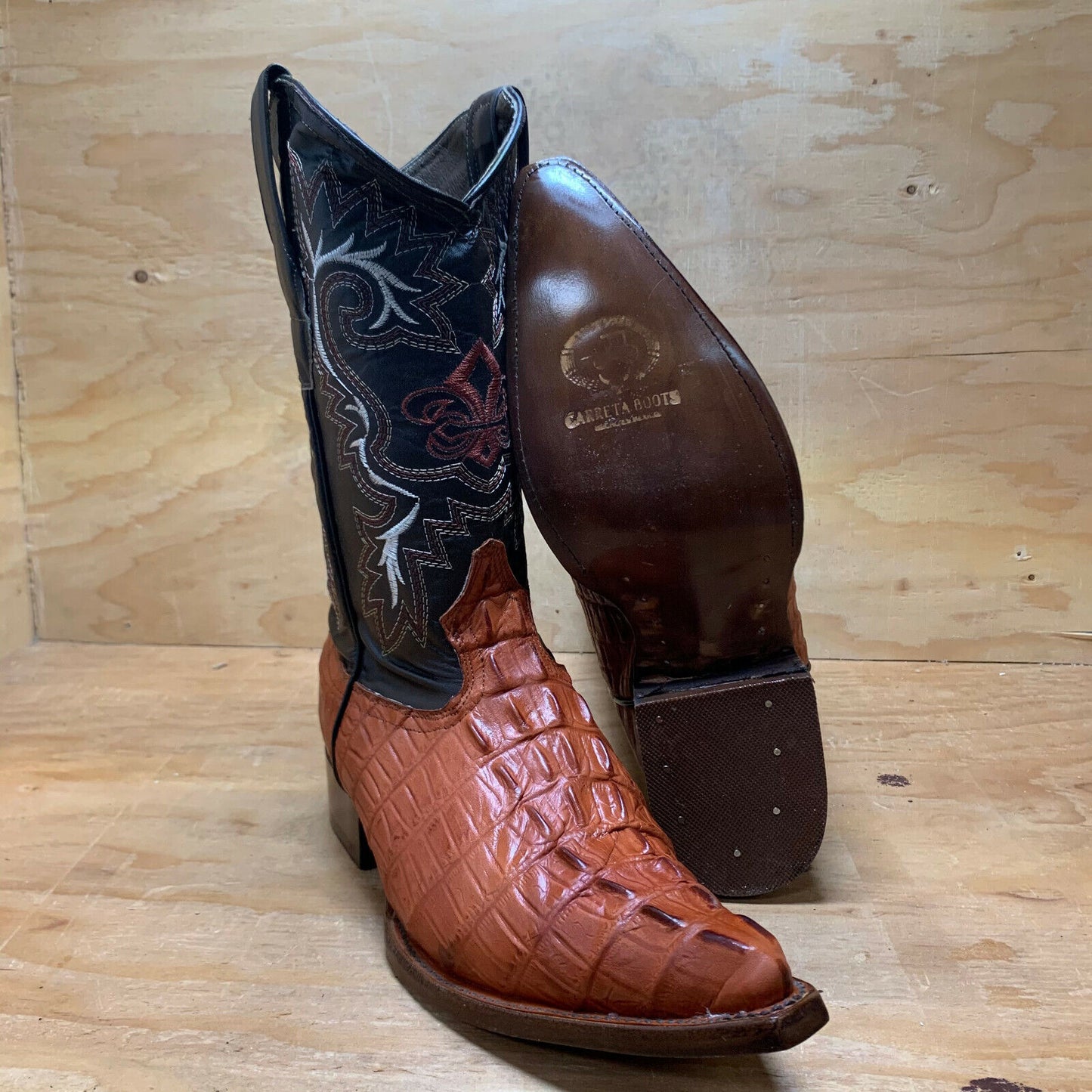 Men's Cowboy Western Exotic Crocodile Print Pointed Toe Boot Bota Cocodrilo Est.097