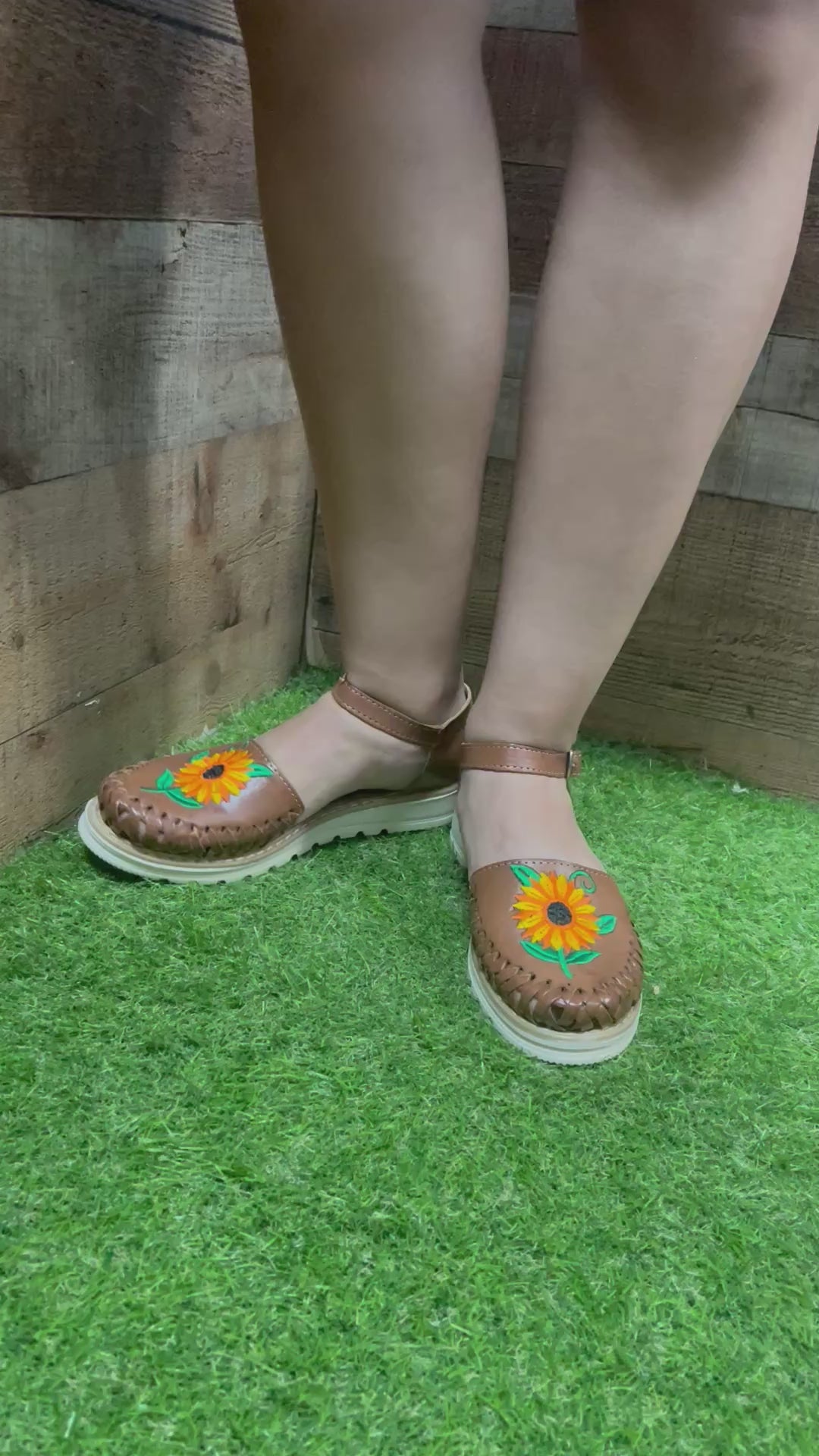 Women's Handmade Authentic Leather Sandals Sunflower Est.283