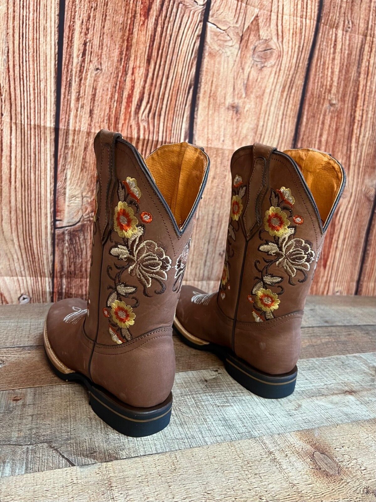 Botas de rodeo vaqueras para mujer, pantorrilla ancha, est. 709, tubo ancho, dama