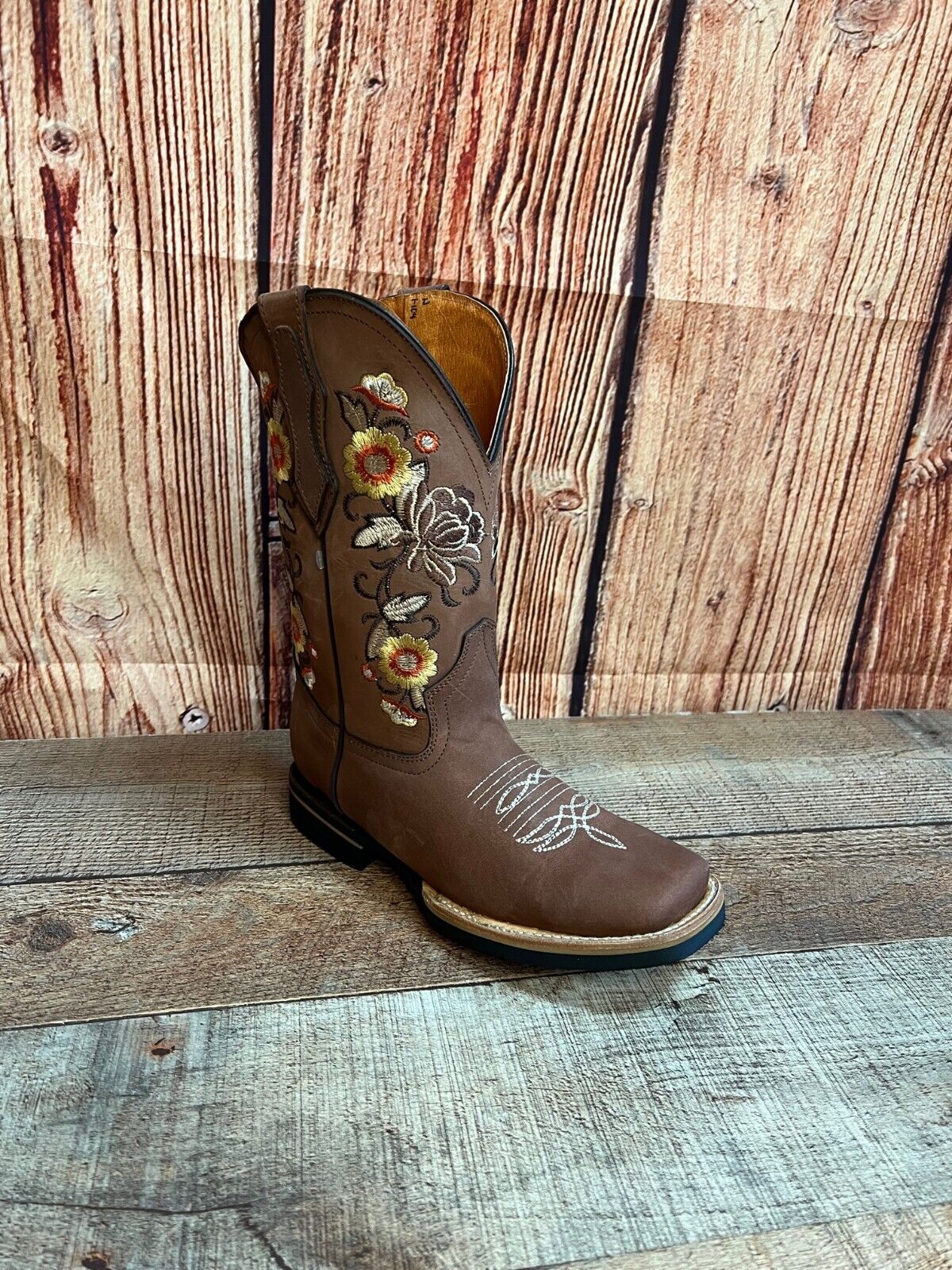 Botas de rodeo vaqueras para mujer, pantorrilla ancha, est. 709, tubo ancho, dama