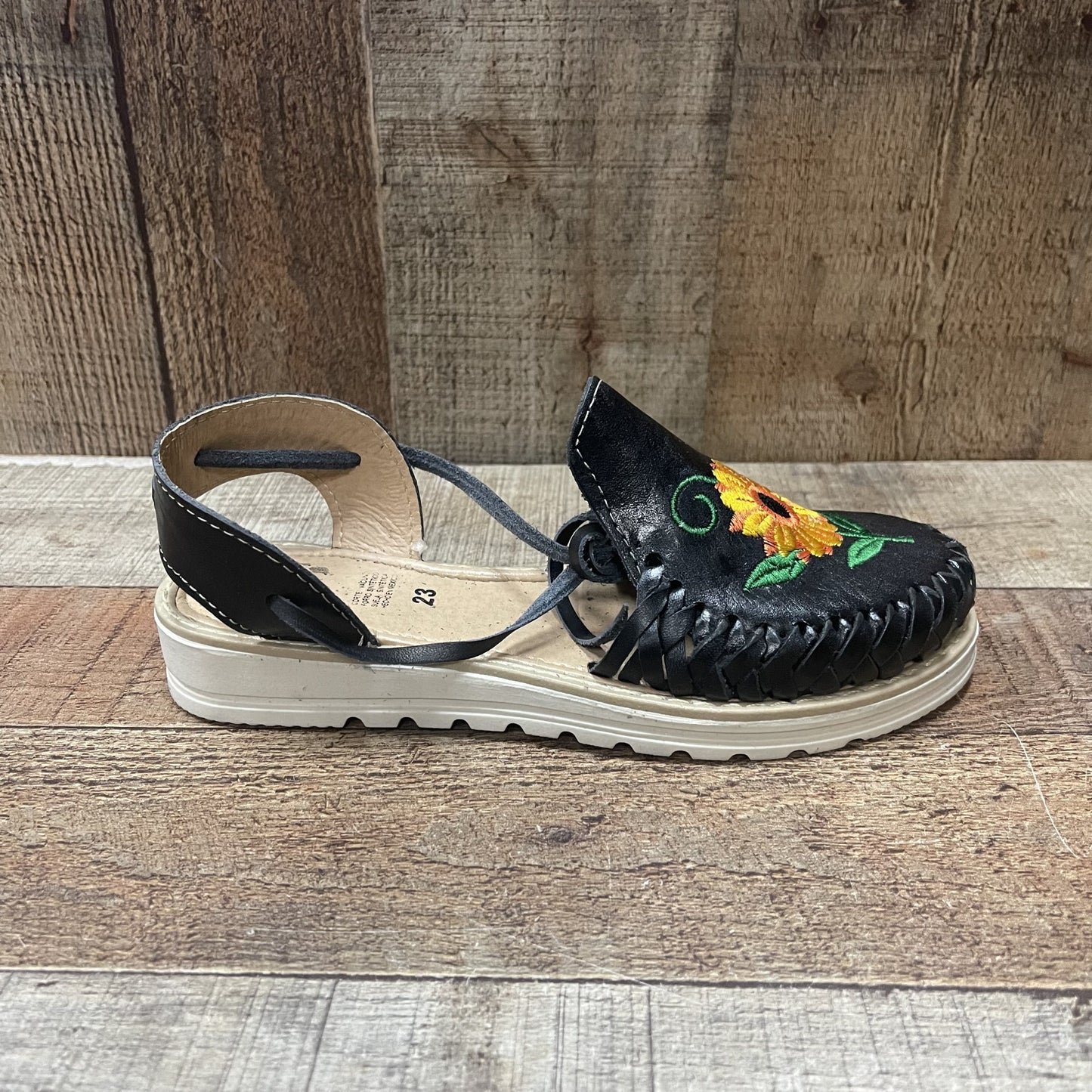 Women's Handmade Authentic Leather Lace-Up Sandals Sunflower Est.283 Huaraches Dama Girasol Correas