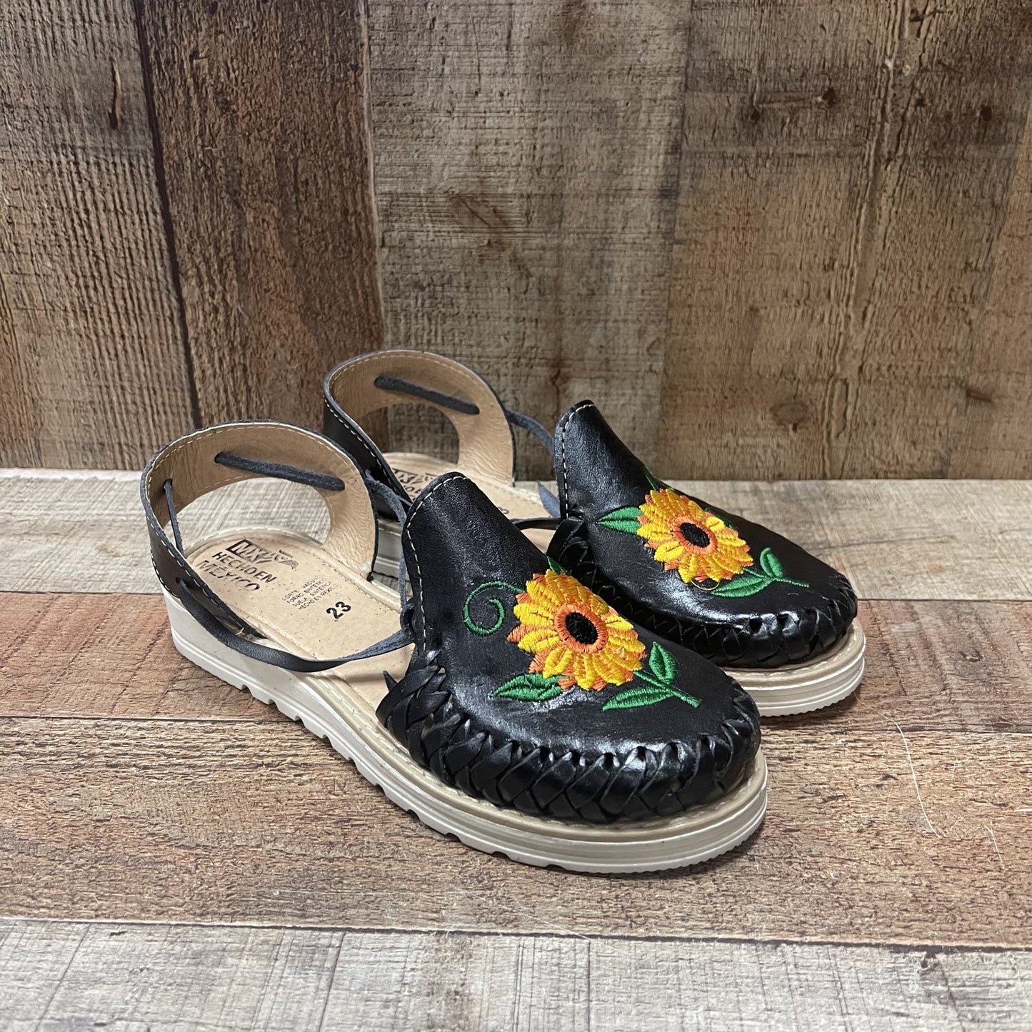 Women's Handmade Authentic Leather Lace-Up Sandals Sunflower Est.283 Huaraches Dama Girasol Correas