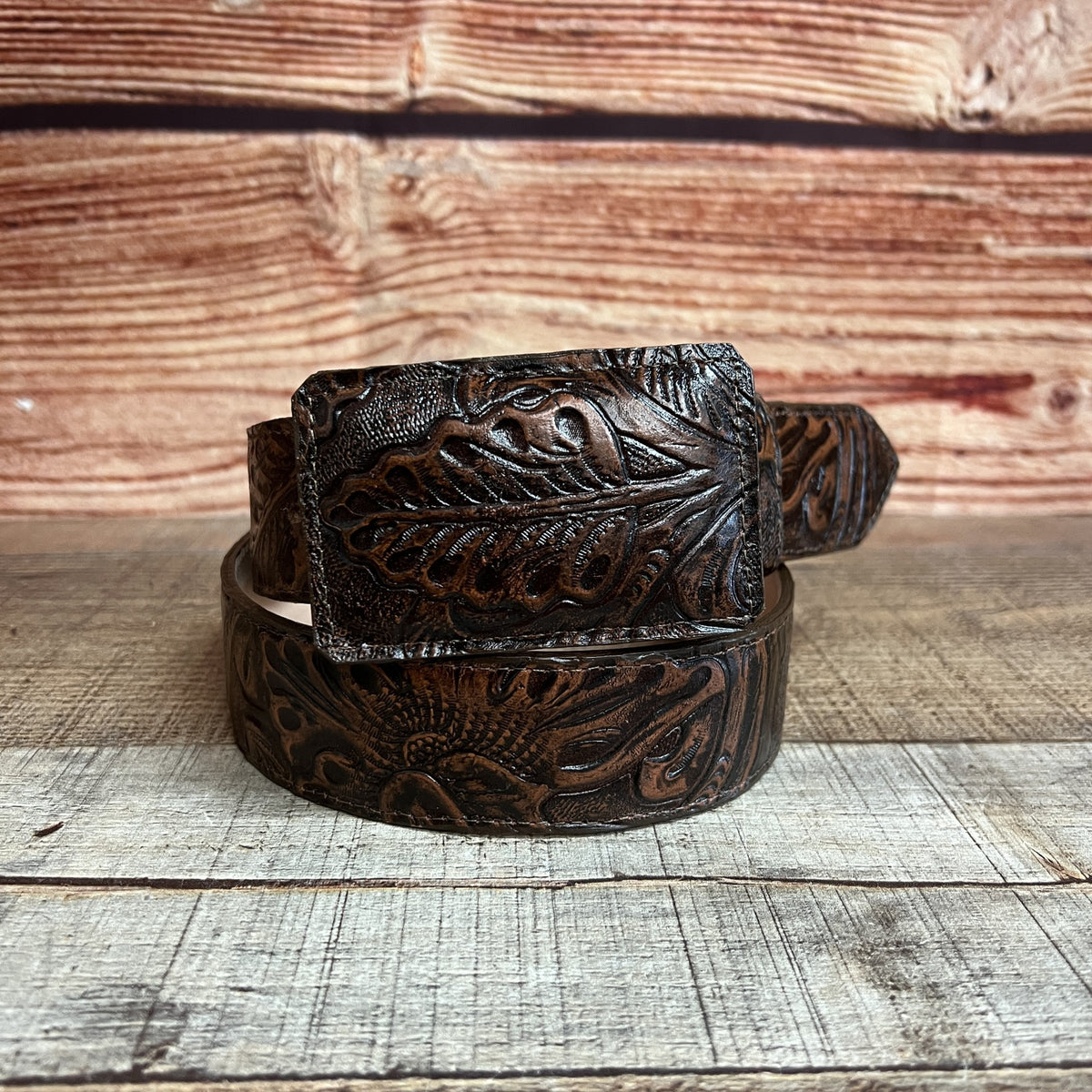 Chicos Tooled Genuine leather Belt sz Small Justin Kid main image 4