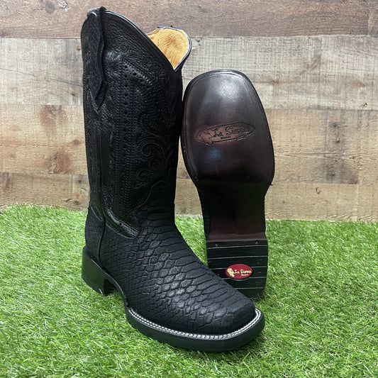 Women's Western Cowgirl Genuine Leather with Python Print Est.725 Piton Dama
