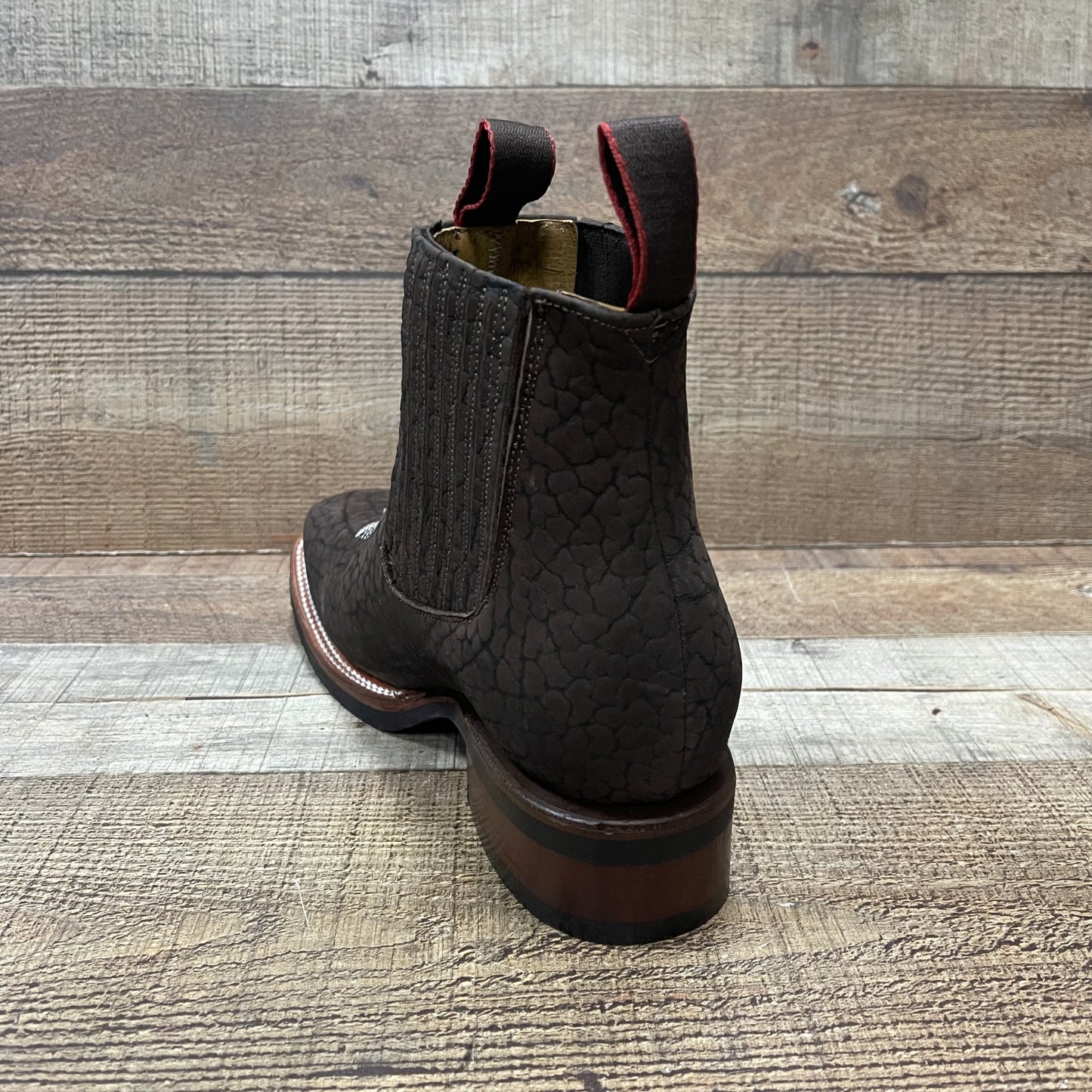 Botín vaquero occidental con estampado de pitón y piel de vaca auténtica para hombre Botin Est.715 Piton