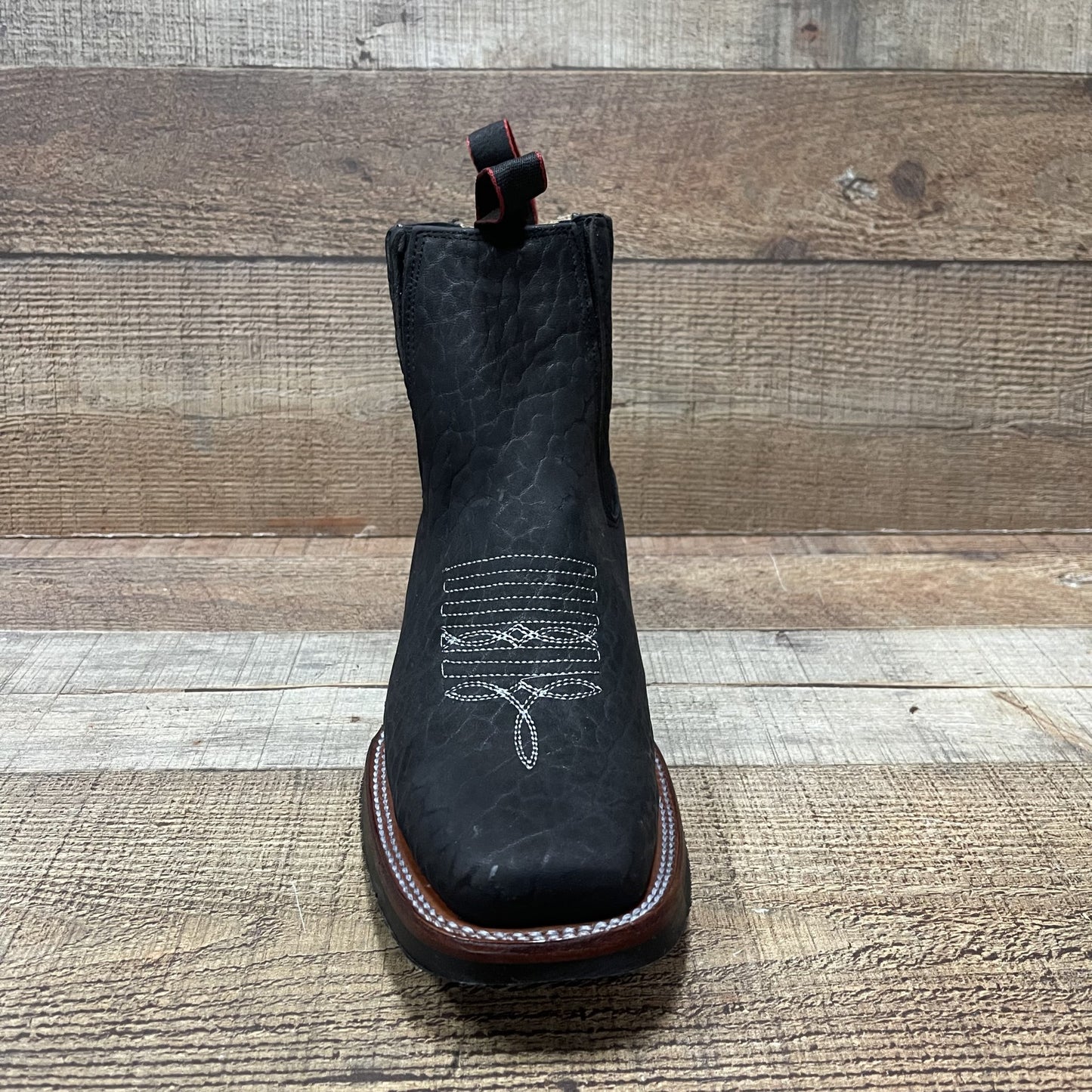 Botín vaquero occidental con estampado de pitón y piel de vaca auténtica para hombre Botin Est.715 Piton