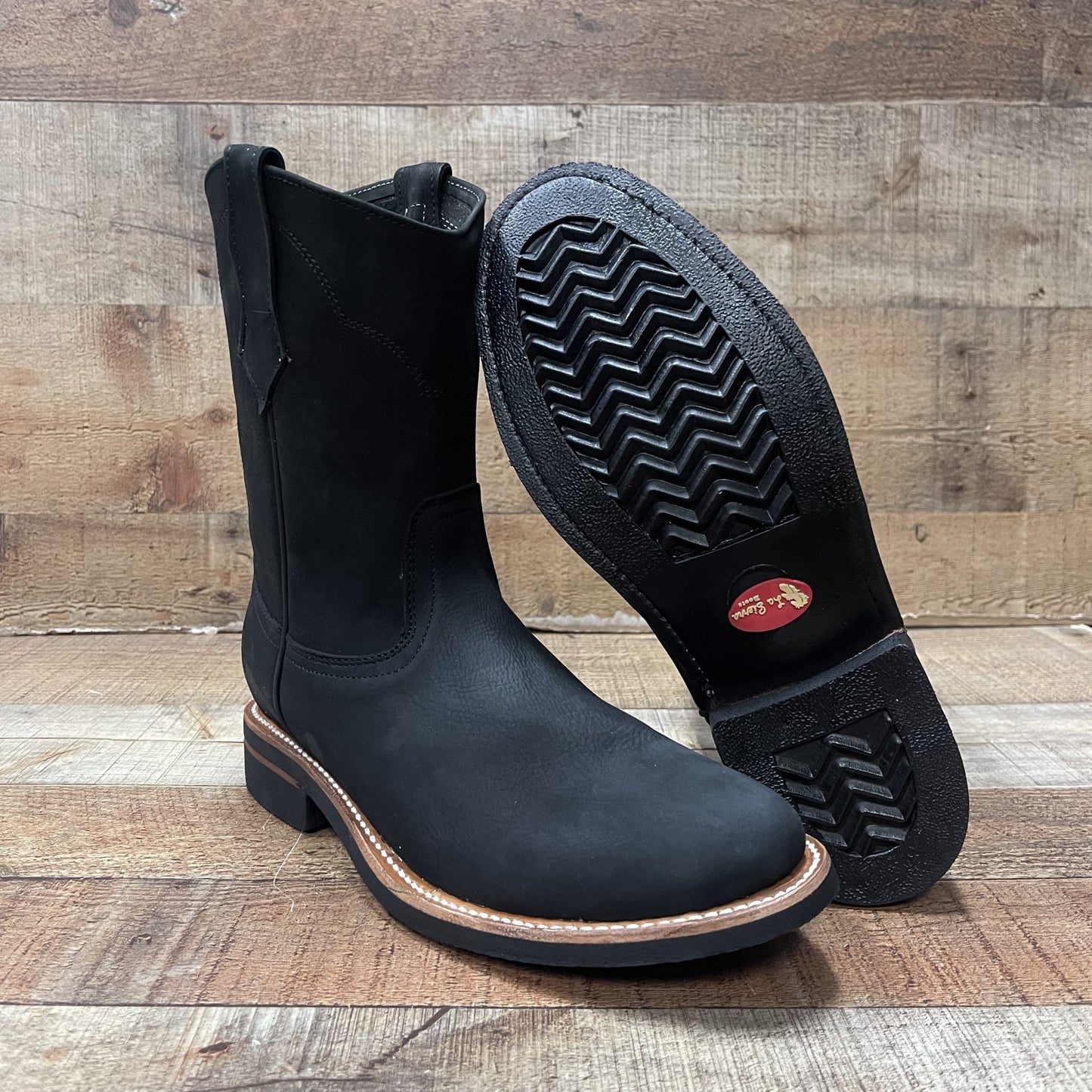 Men's OIL/ WATER RESISTANT Round Toe Leather Work Boots Botas De Trabajo Est.303
