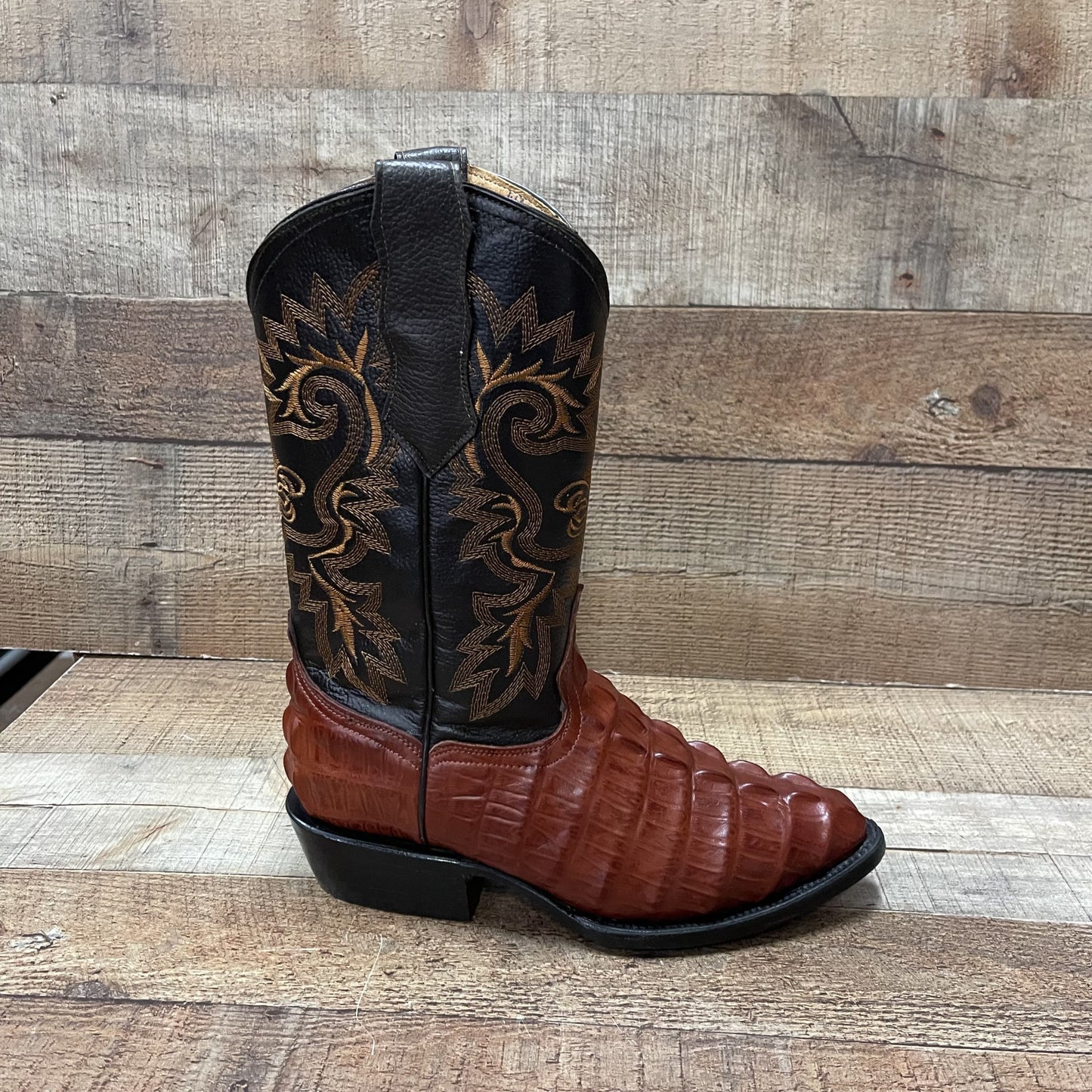 Men's Crocodile Print Leather Cowboy Boots Est.099 Cocodrilo