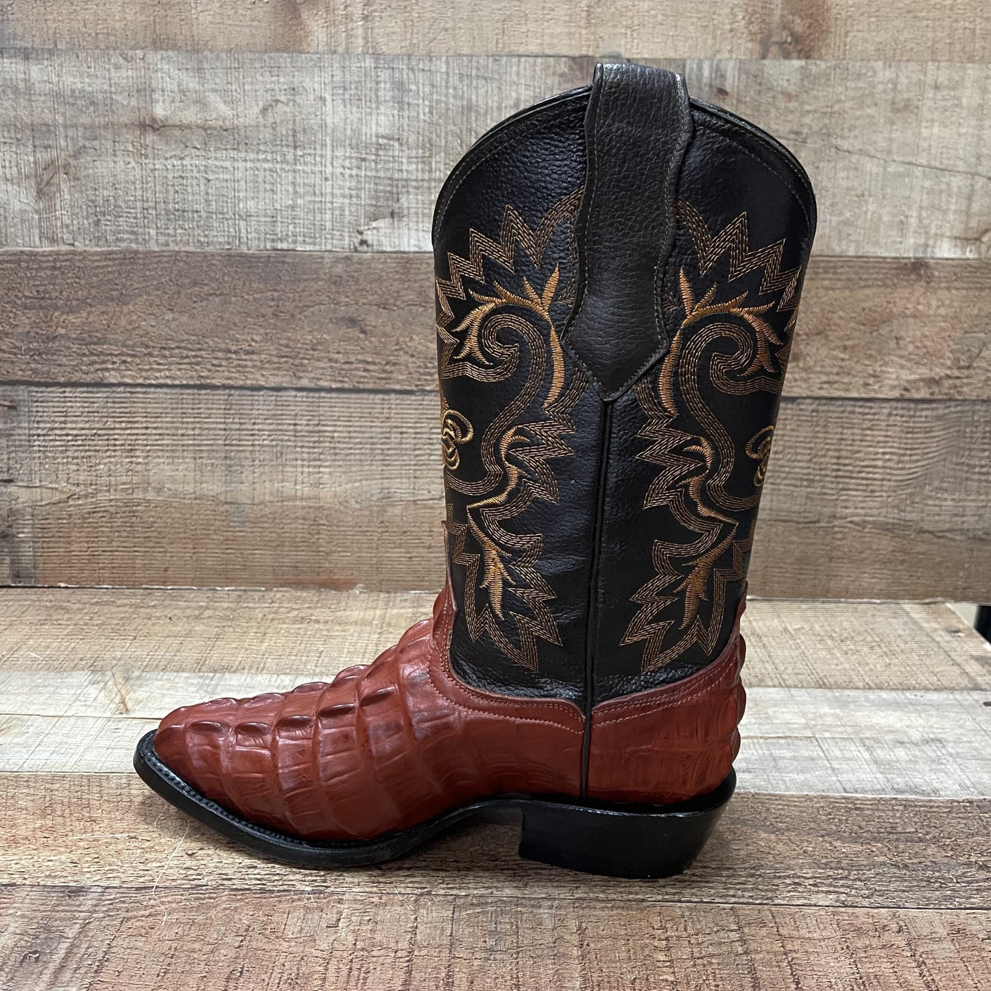 Men's Crocodile Print Leather Cowboy Boots Est.099 Cocodrilo