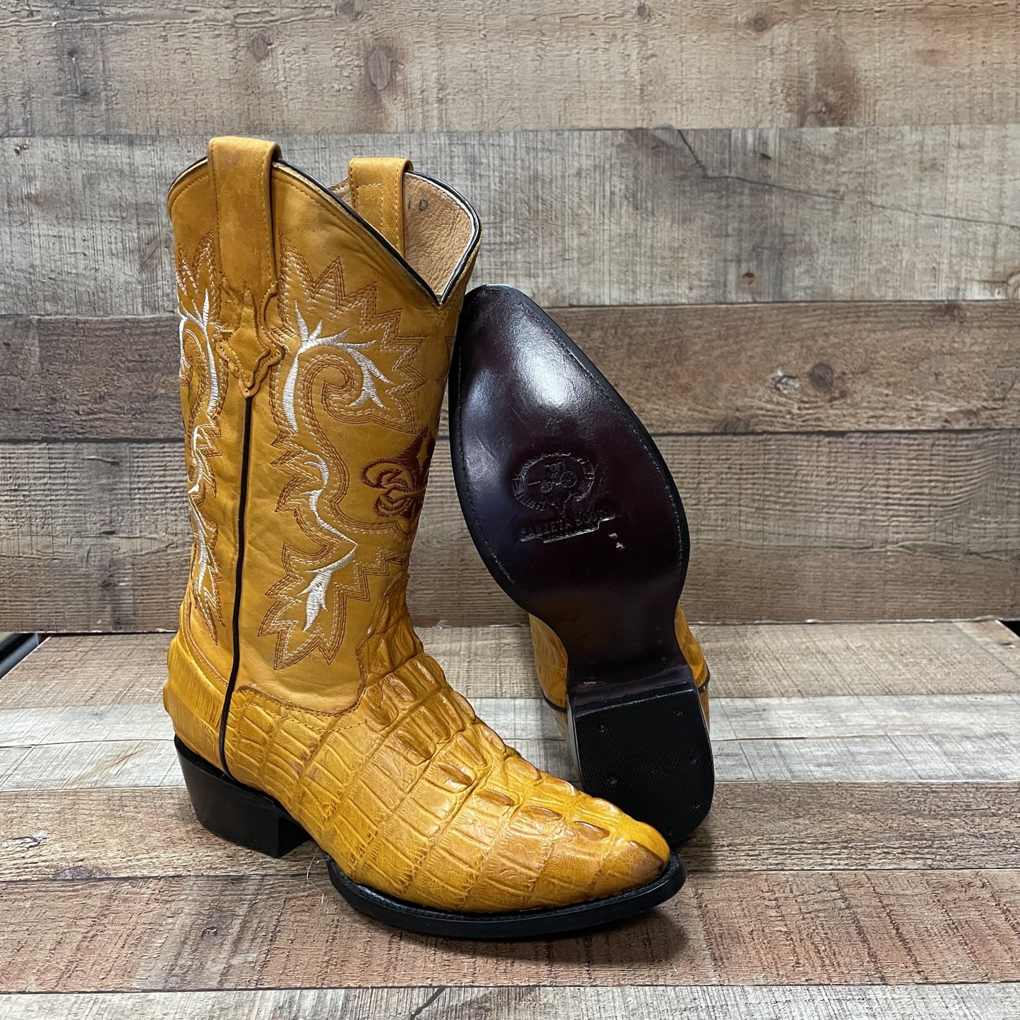 Men's Crocodile Print Leather Cowboy Boots Est.099 Cocodrilo