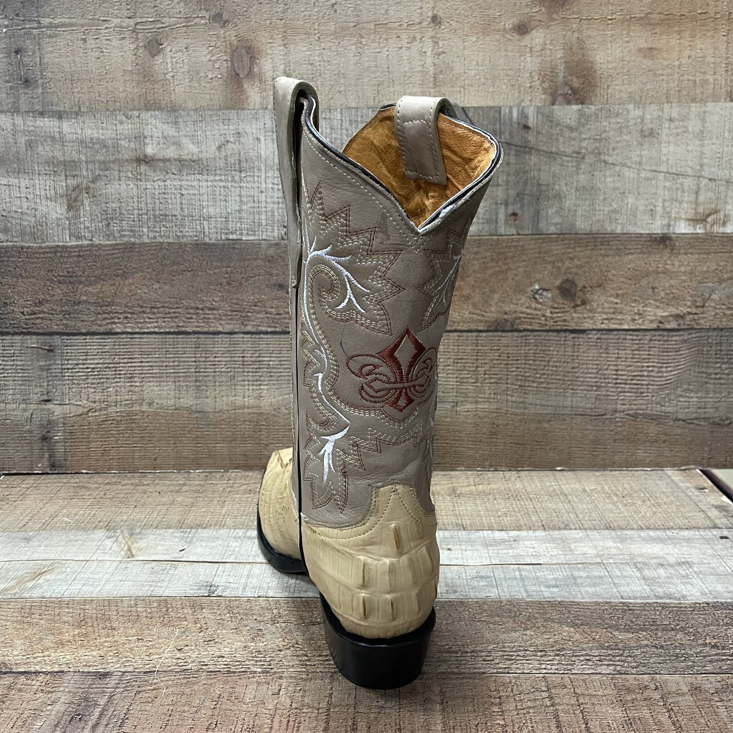 Men's Crocodile Print Leather Cowboy Boots Est.099 Cocodrilo