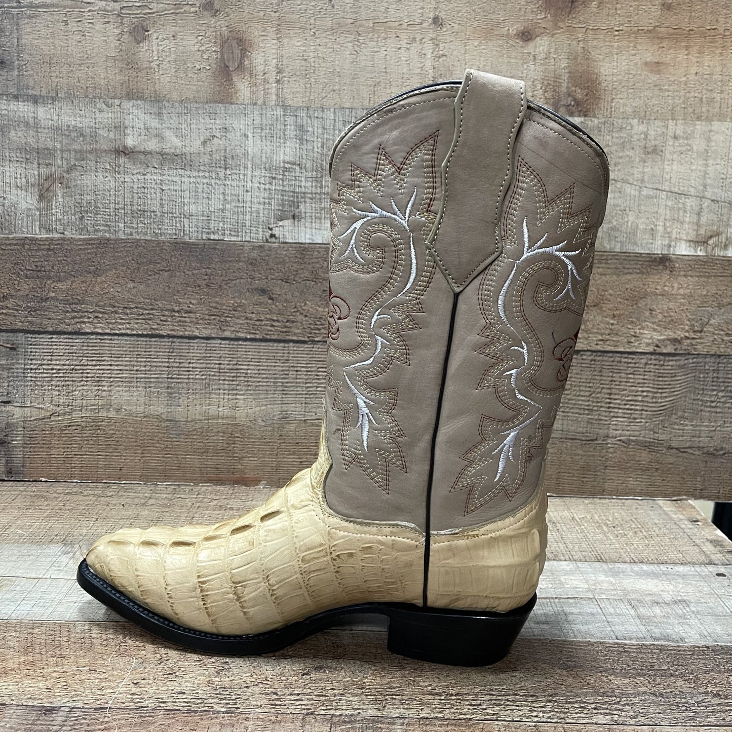 Men's Crocodile Print Leather Cowboy Boots Est.099 Cocodrilo