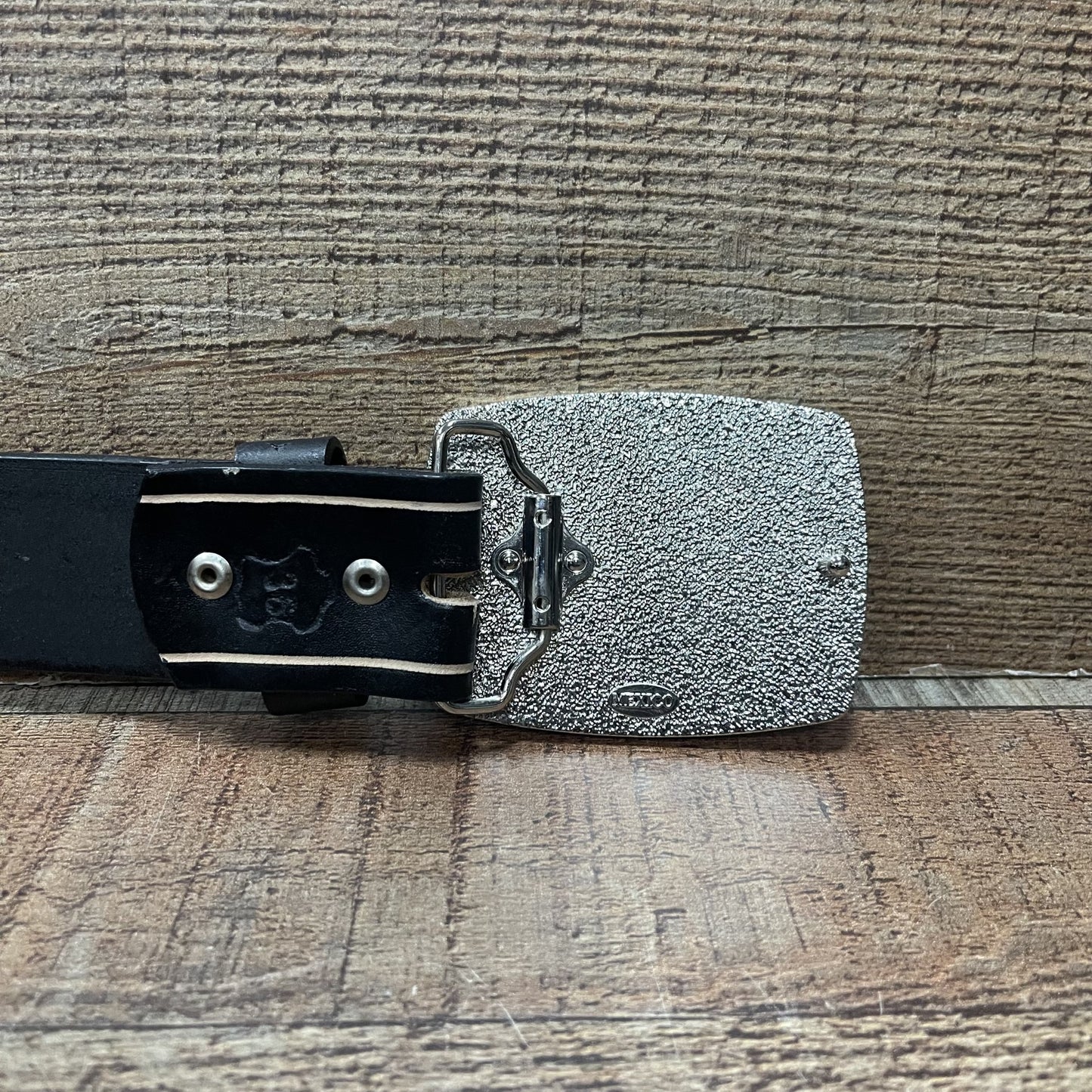 Men's Western Cowboy Braided Belt with Square Buckle Cinto Trenzado Hebilla Cuadrada