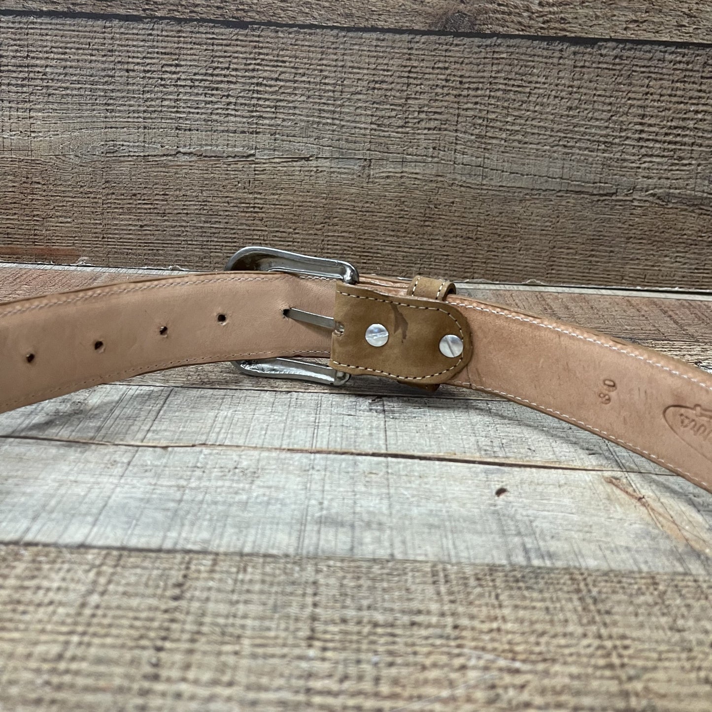 Women's Western Cowgirl Leather Belt Cinto Dama Bordado Blanco Est. 801