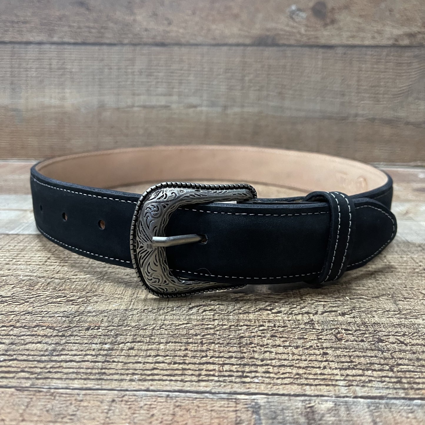 Women's Western Cowgirl Leather Belt Cinto Dama Bordado Blanco Est. 801
