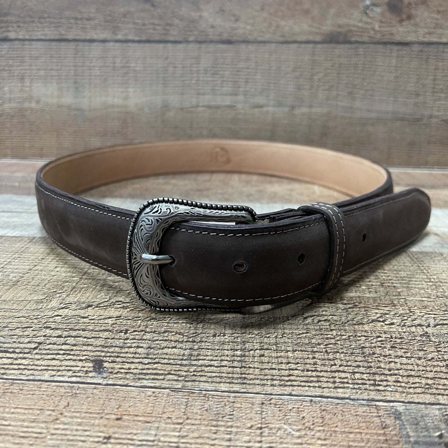 Women's Western Cowgirl Leather Belt Cinto Dama Bordado Blanco Est. 801