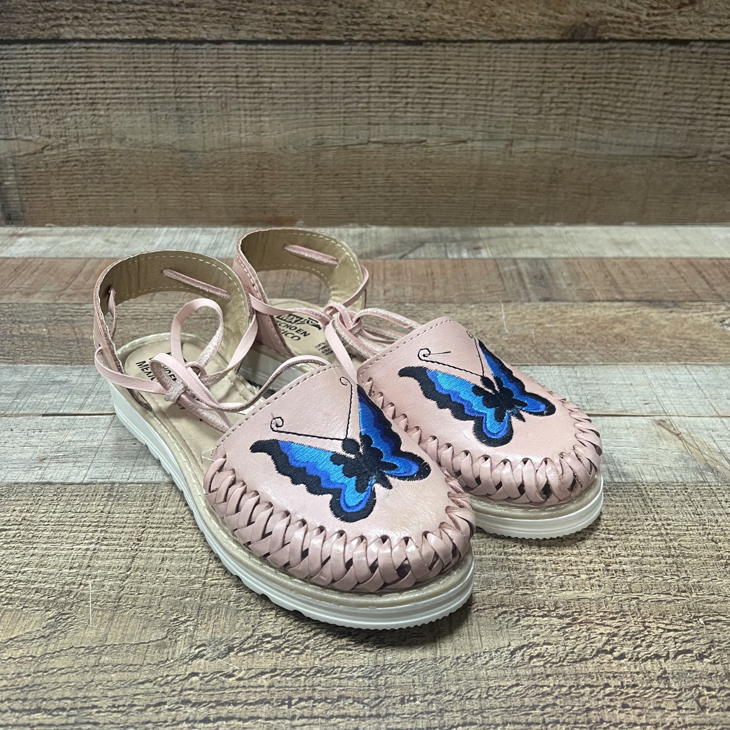 Women's Handmade Authentic Leather Lace Up Sandals Butterfly Est.279 Huaraches Dama Mariposa Correas