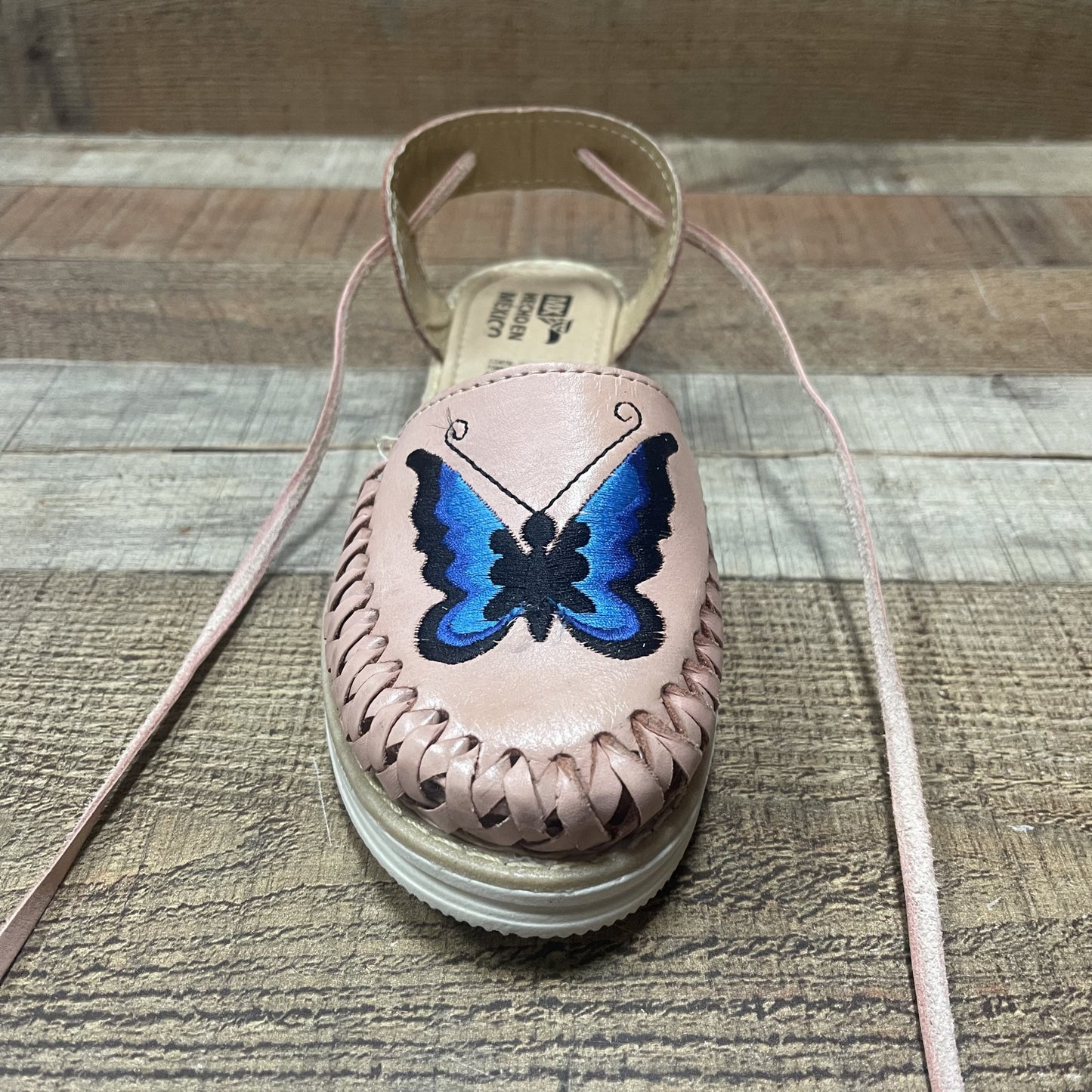 Women's Handmade Authentic Leather Lace Up Sandals Butterfly Est.279 Huaraches Dama Mariposa Correas
