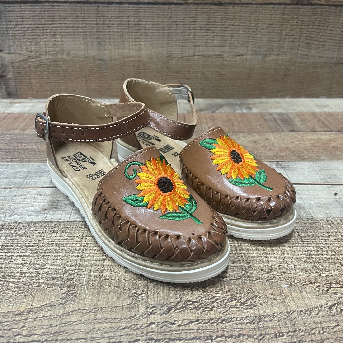 Women's Handmade Authentic Leather Sandals Sunflower Est.283 Huaraches Dama Girasol