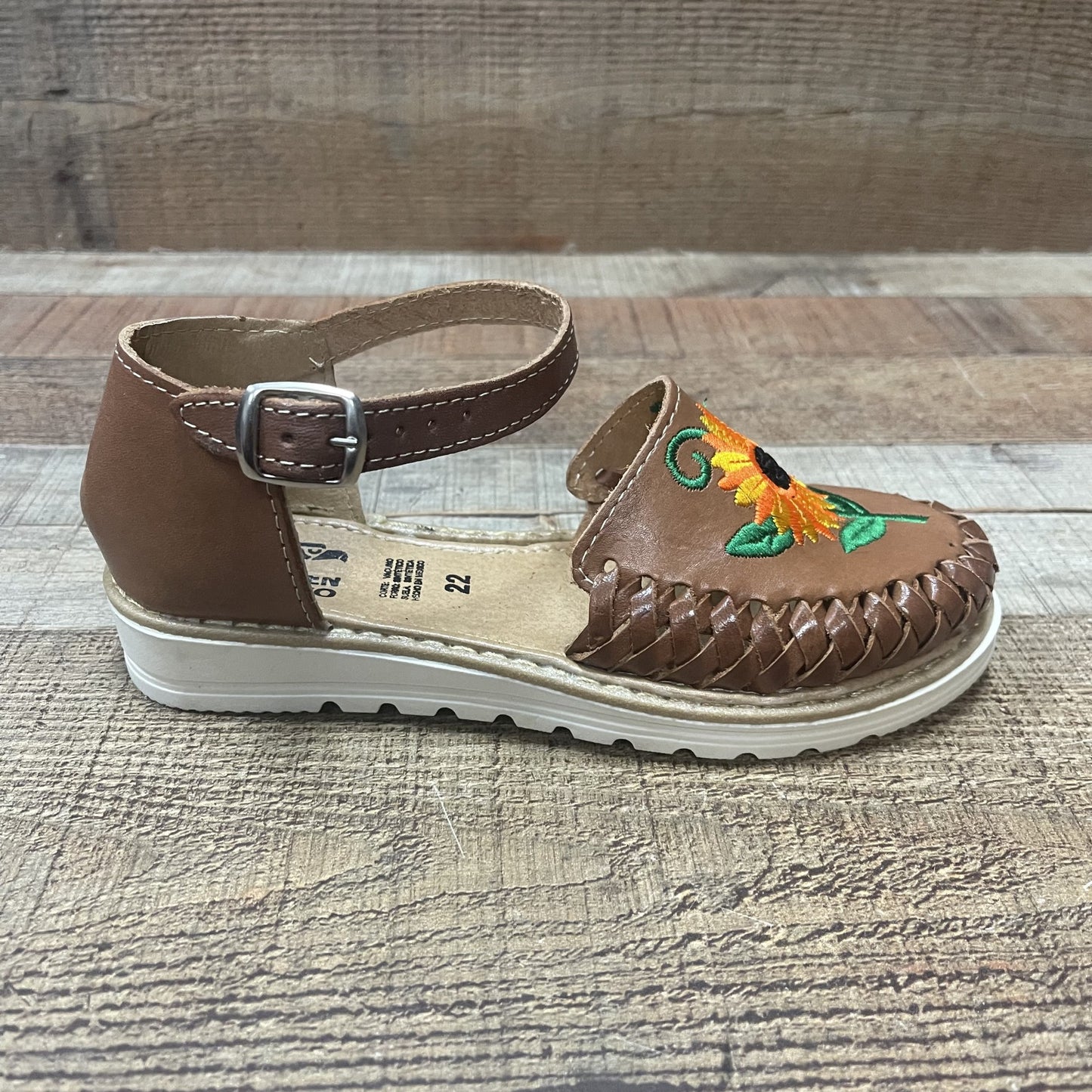 Women's Handmade Authentic Leather Sandals Sunflower Est.283 Huaraches Dama Girasol