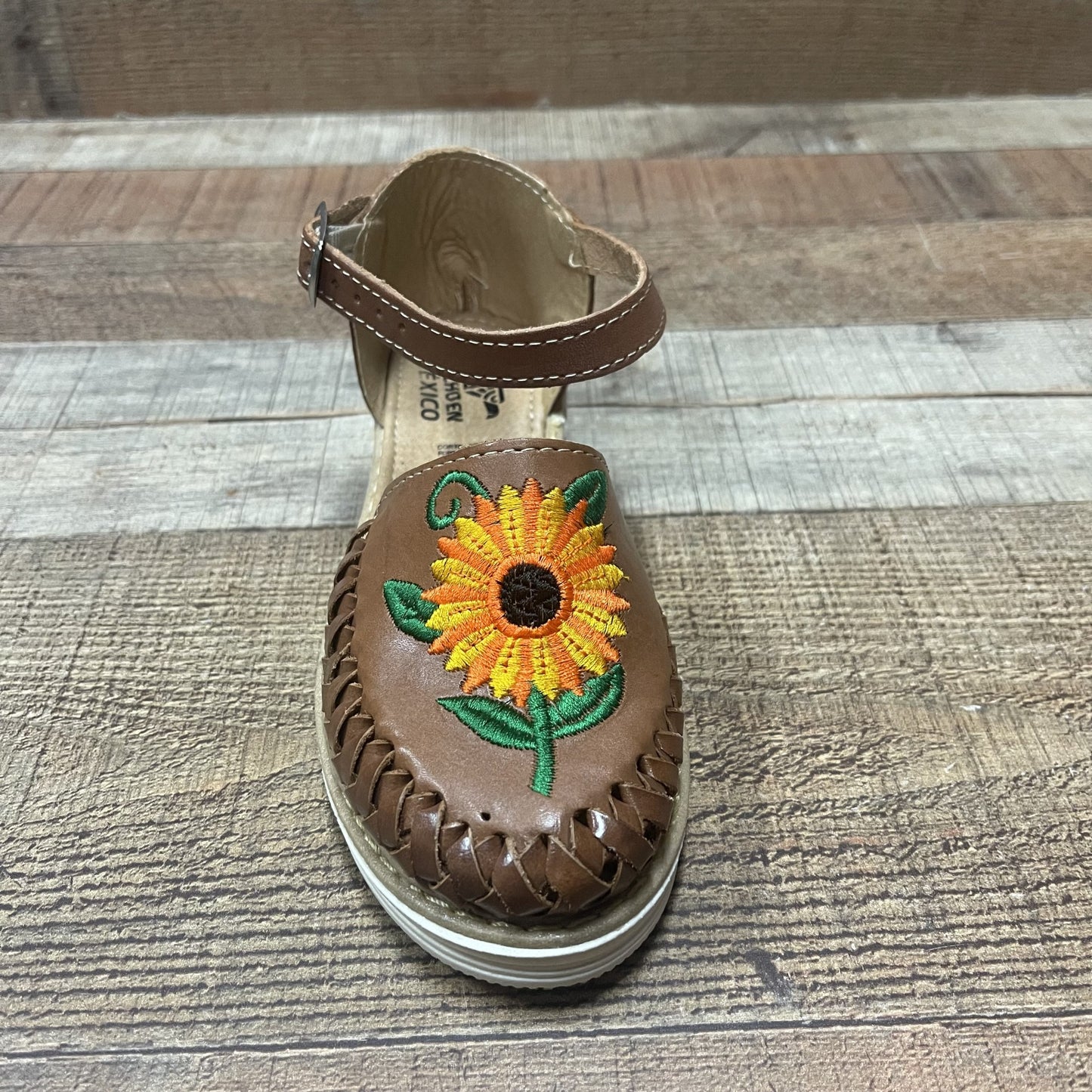 Women's Handmade Authentic Leather Sandals Sunflower Est.283 Huaraches Dama Girasol