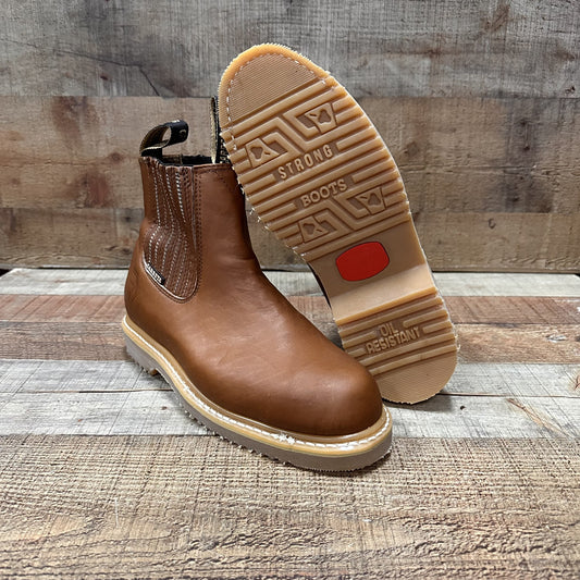 Men's Leather Durable Sole Oil/Water Resistant Steel Toe Est.405 Botín Barzón Casco
