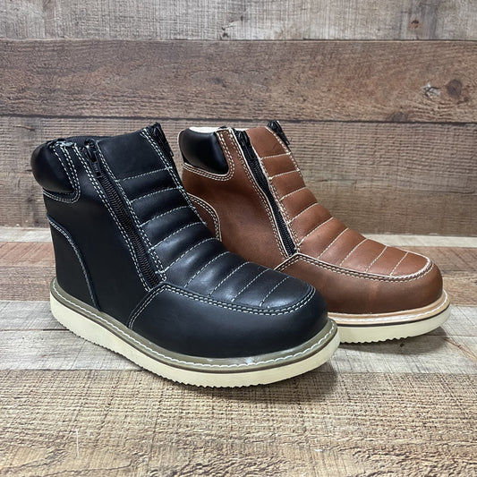 Special Discount: Men's Light Weight Double Zipper Work Boots Bota Cierres Est.7060