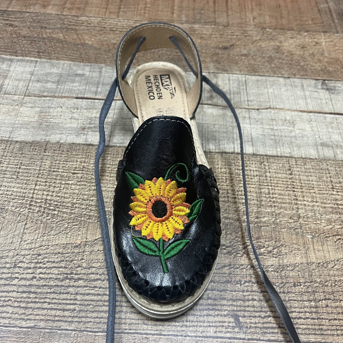 Women's Handmade Authentic Leather Lace-Up Sandals Sunflower Est.283 Huaraches Dama Girasol Correas