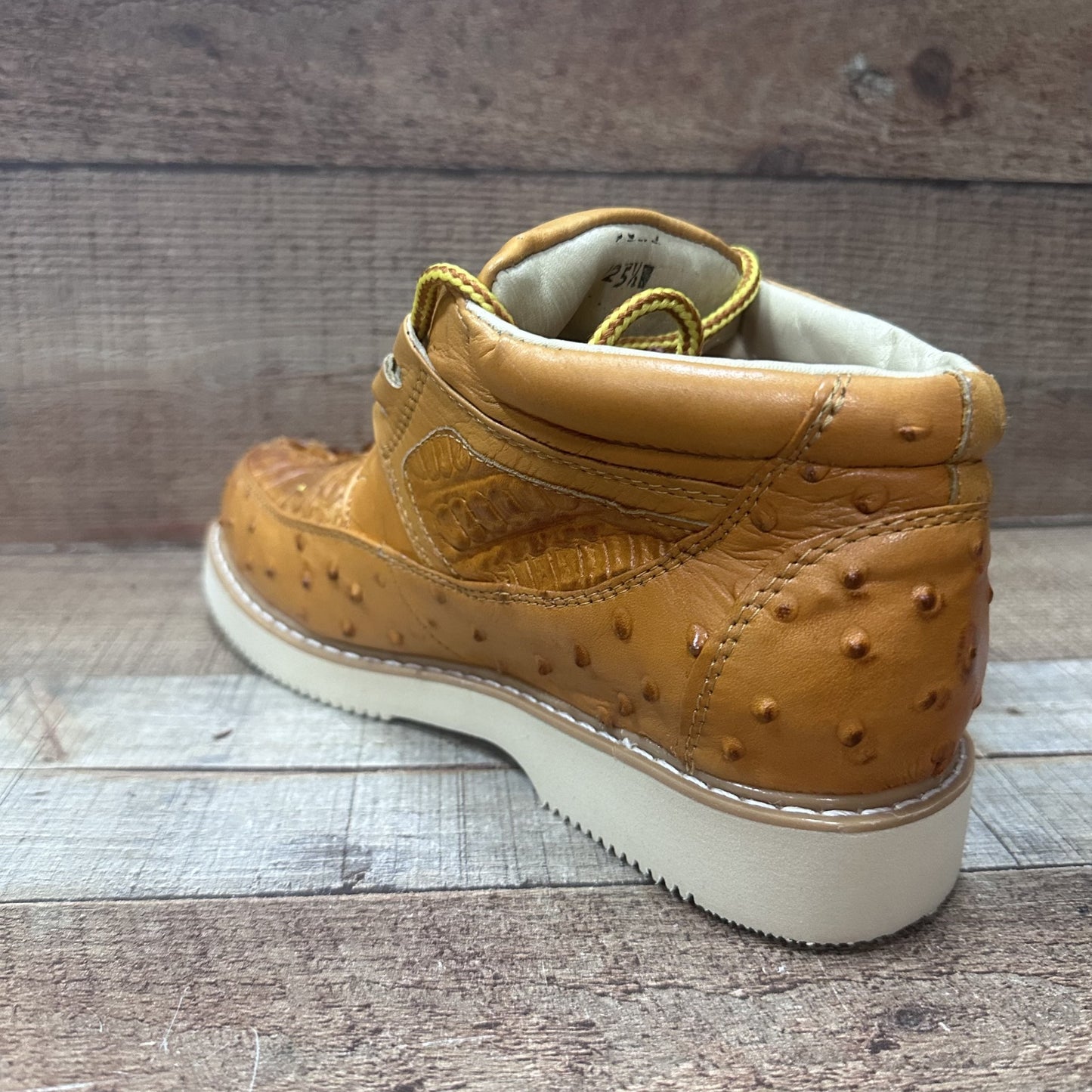 Men’s Crocodile/Ostrich Print Leather Shoes Est.1214 Ave Coco