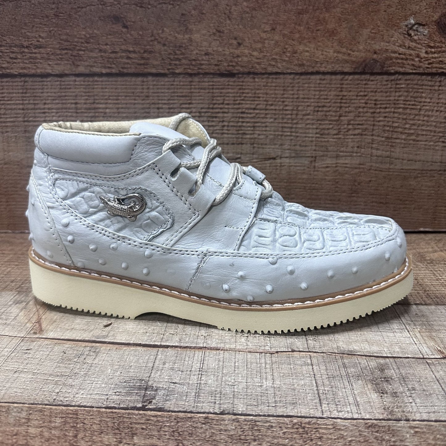 Men’s Crocodile/Ostrich Print Leather Shoes Est.1214 Ave Coco