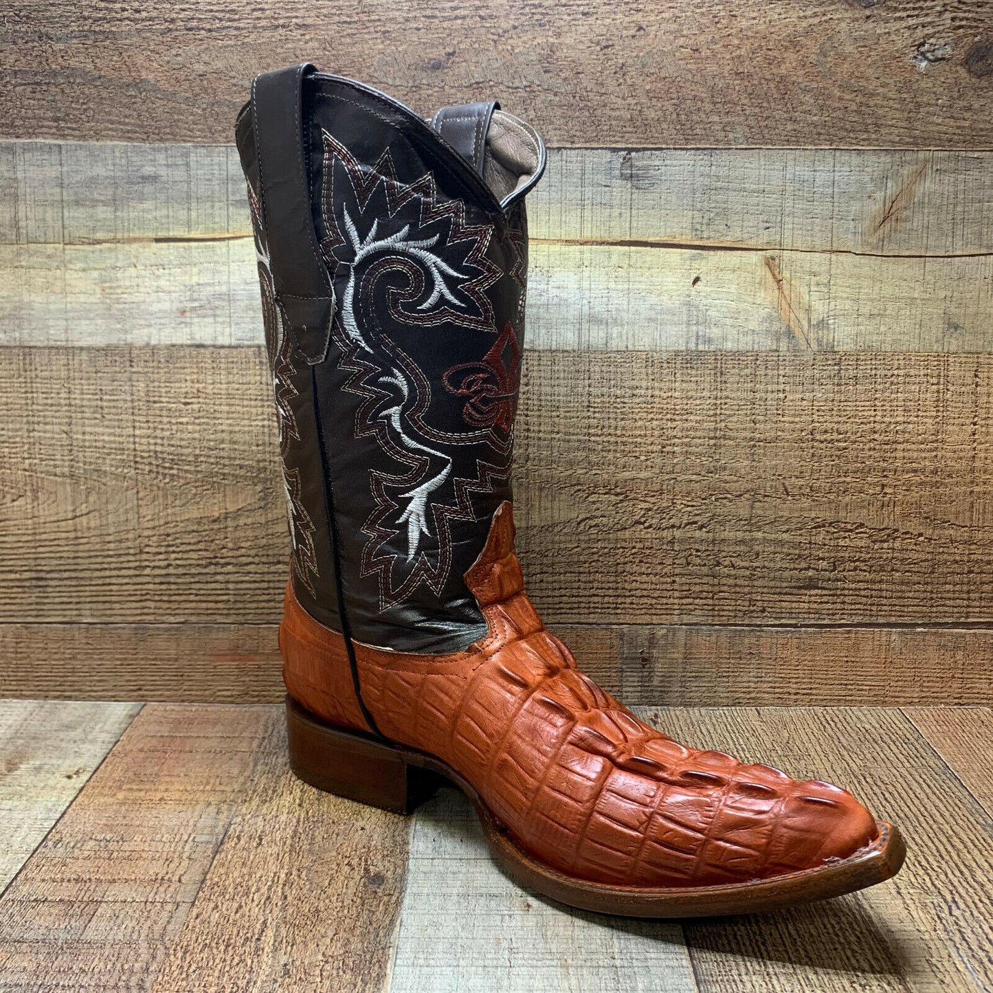 Men's Cowboy Western Exotic Crocodile Print Pointed Toe Boot Bota Cocodrilo Est.097