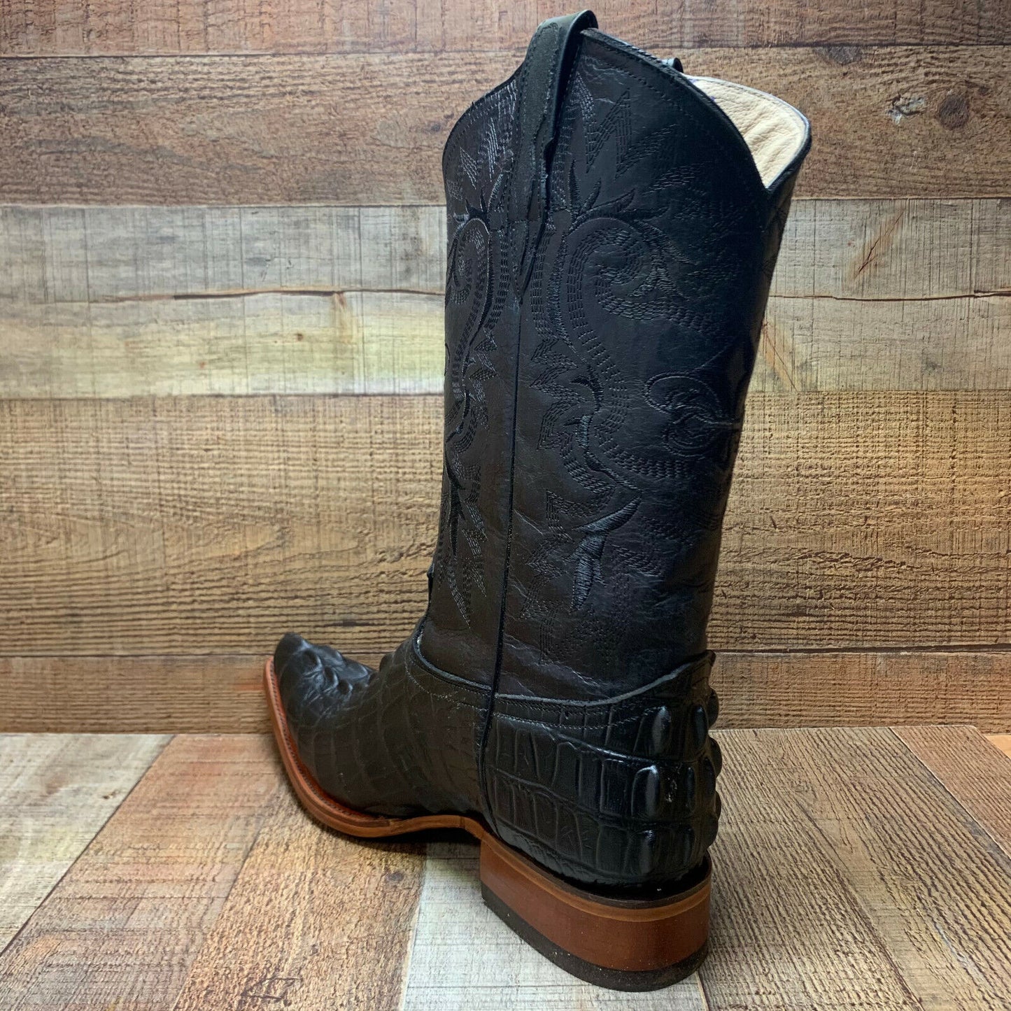 Men's Cowboy Western Exotic Crocodile Print Pointed Toe Boot Bota Cocodrilo Est.097