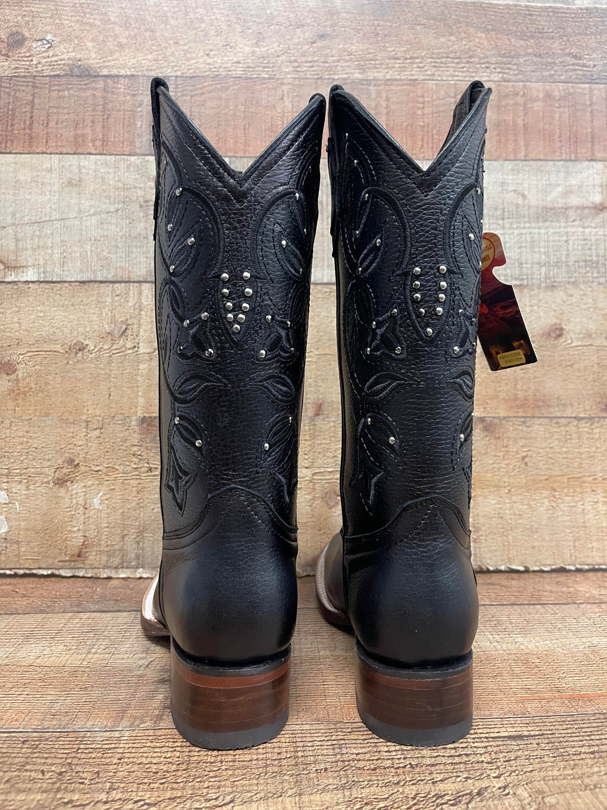 Women's Western Genuine Leather Square Toe Cowgirl Boots Handmade in Mexico Est.116