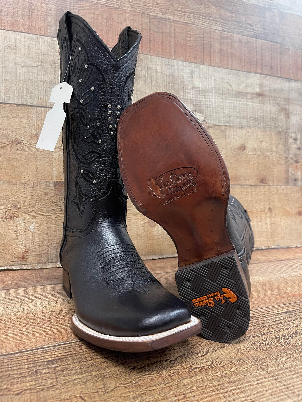 Women's Western Genuine Leather Square Toe Cowgirl Boots Handmade in Mexico Est.116
