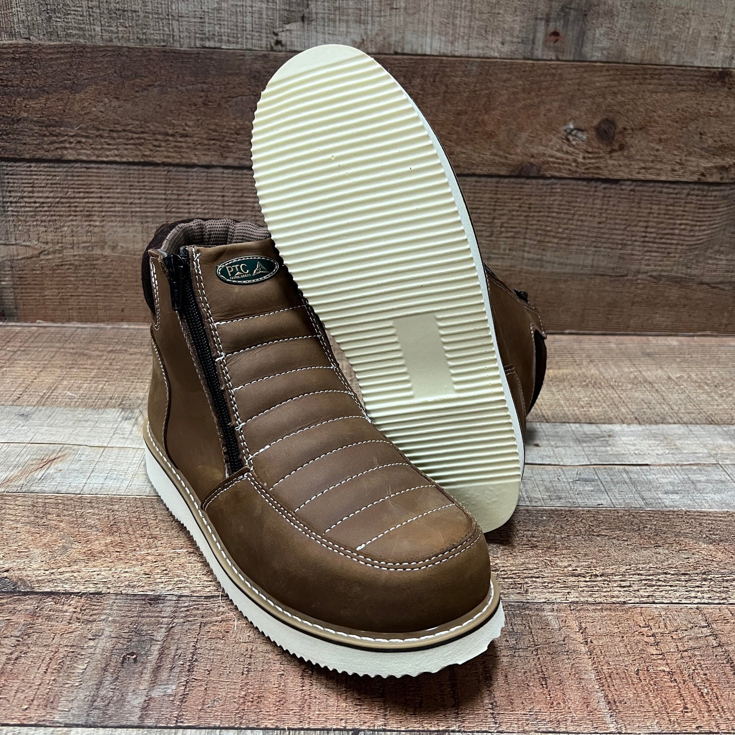 Botas de trabajo ligeras con cremallera para hombre, resistentes al agua y al aceite, Bota Cierre Est.1216