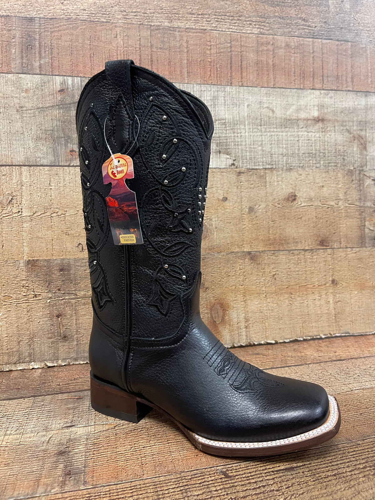 Women's Western Genuine Leather Square Toe Cowgirl Boots Handmade in Mexico Est.116