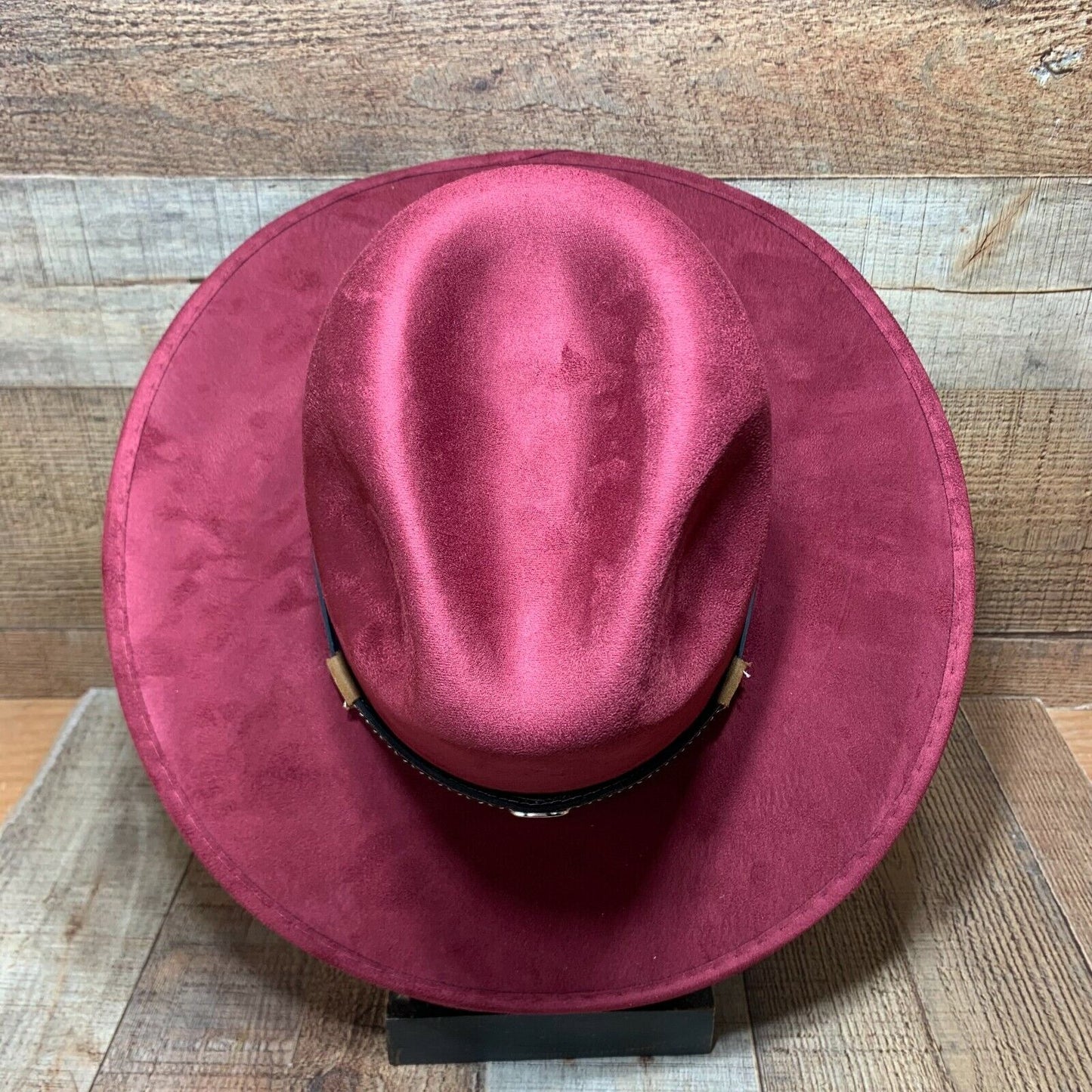 Faux Felt Western Cowboy Cowgirl Wide Indiana Hat Tall Crown Short Brim Hat Tejana Copa Alta Texana Horma Indiana